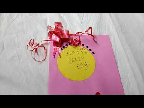 very simple and easily birthday card making|| Diya art & crafts studio||