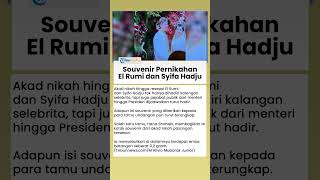 Begini Isi Souvenir Pernikahan El Rumi dan Syifa Hadju, Dihadiri Kalangan Selebritis hingga Pejabat