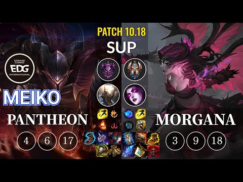 EDG Meiko Pantheon vs Morgana Sup - KR Patch 10.18