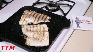 How to Cook Fish Fillets on the Stovetop Cast Iron Grill~Best Grilled Fish~Striped Bass