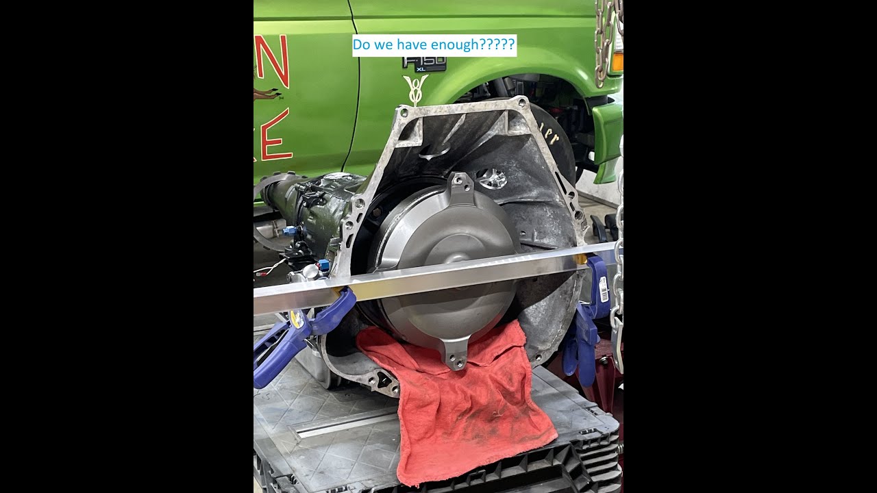 Measuring torque converter to flex plate play