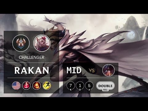 Rakan Mid vs Akali - NA Challenger Patch 9.8