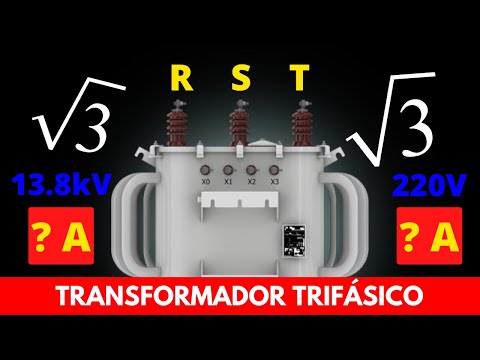 TRANSFORMADOR TRIFÁSICO! Como calcular a corrente no primário e secundário do trafo trifásico.