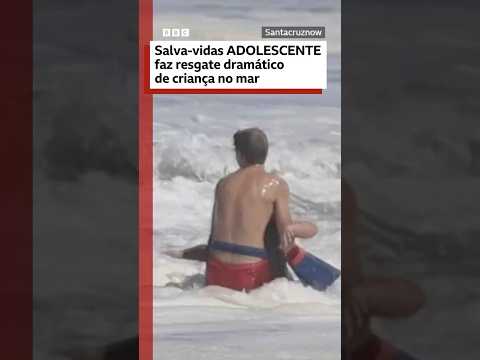 Salva-vidas adolescente resgata criança no mar da California