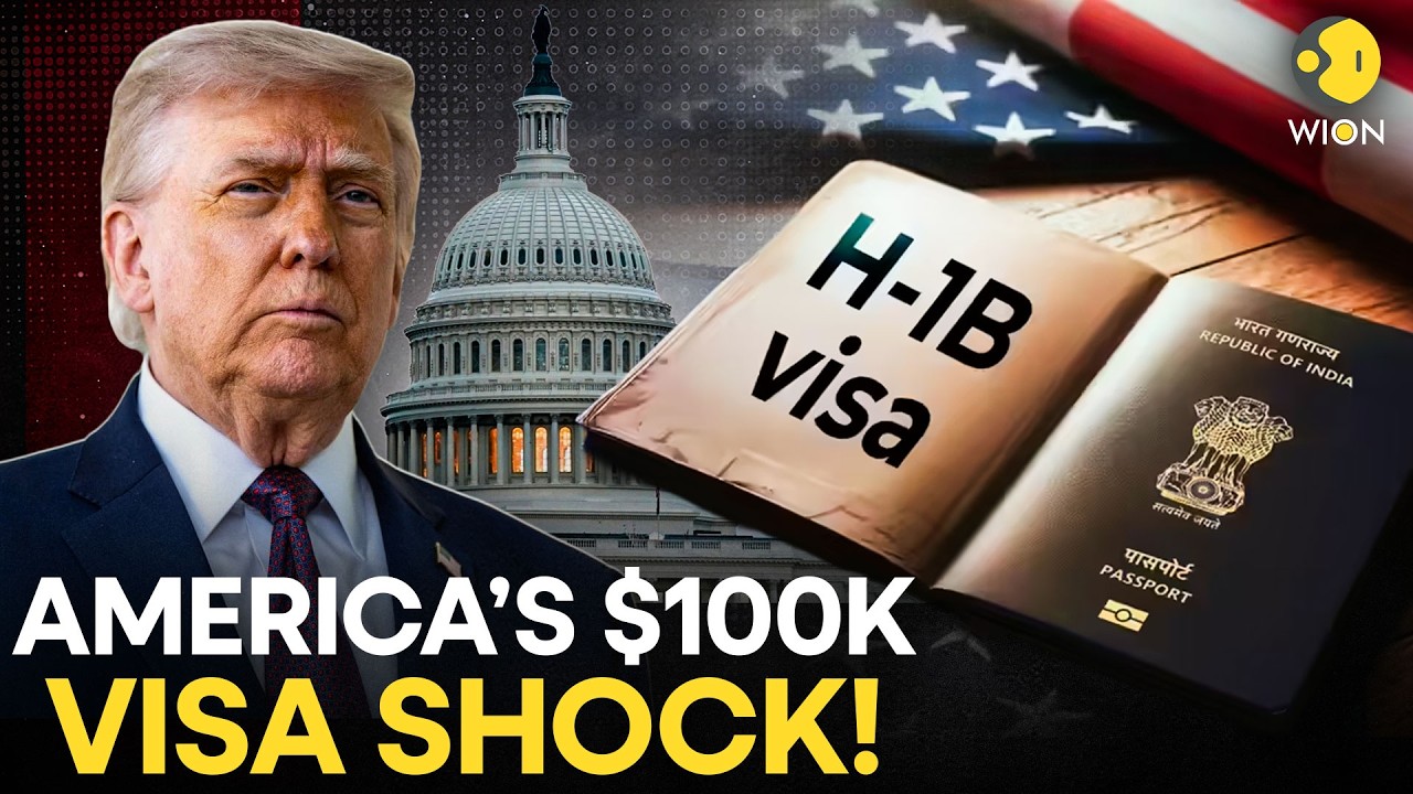 US Visa LIVE: $100,000 H-1b Fee? America’s Visa Crackdown Hits Indians Hard | WION Live