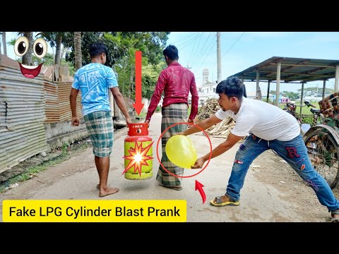 Popping Balloons Prank On Fake LPG Cylinder Blast Prank | By Comedy Tv