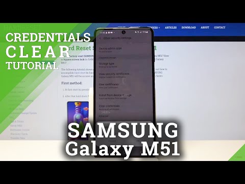 How to Clear Credentials on SAMSUNG Galaxy M51 - Remove All Licences & Certificates