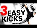 TAEKWONDO KICKS FOR BEGINNERS | 3 Easy Kicks ANYONE Can Do