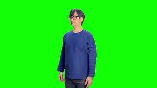 Hideo Kojima spinning green screen