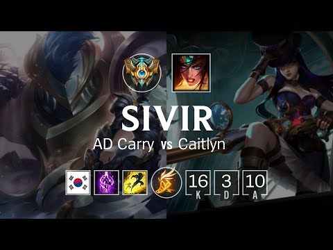 Sivir ADC vs Caitlyn - KR Challenger Patch 8.24