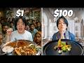 1 VS 100 Food In India Compared