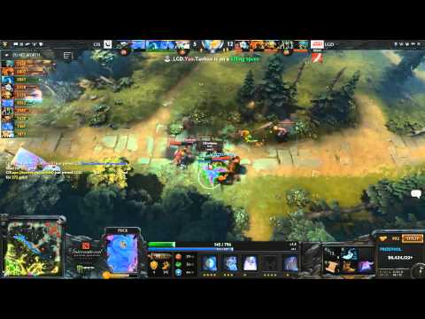 LGD vs CIS TI4 Chinese Qual Grand Final Game 4 Bottom T2