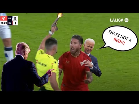 EVERY SINGLE SERGIO RAMOS RED CARD IN HIS CAREER