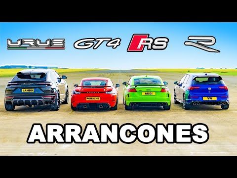 Lamborghini Urus vs Audi TT-RS vs Porsche GT4 vs VW Golf R: ARRANCONES