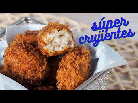 CROQUETAS de Setas y JamĂłn MUY CRUJIENTES y JUGOSAS