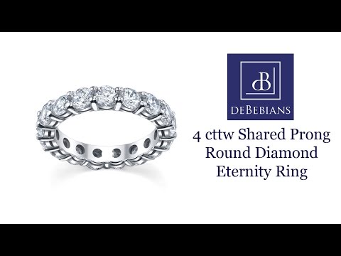 4 cttw Eternity Band Round Diamonds with Shared Prongs
