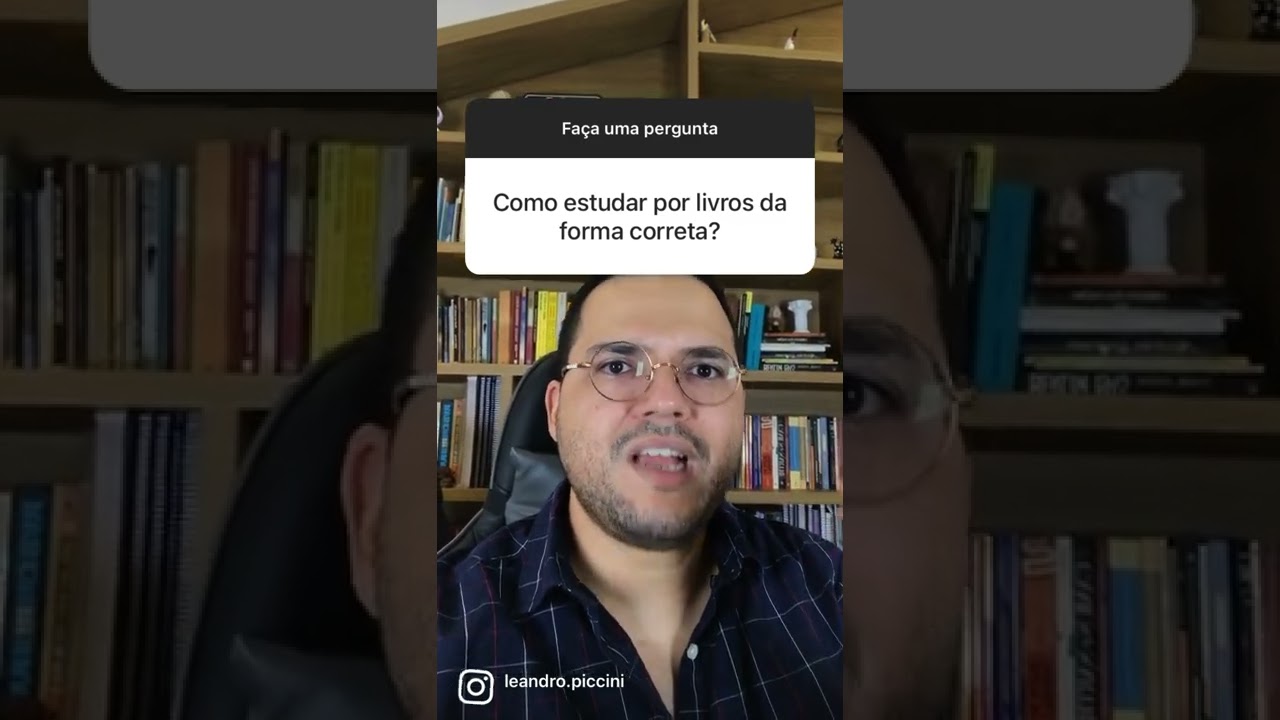 COMO ESTUDAR POR LIVROS DA FORMA CORRETA? - Professor Piccini Responde