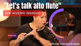 Jose Valentino talks and plays different styles of music on his alto flute