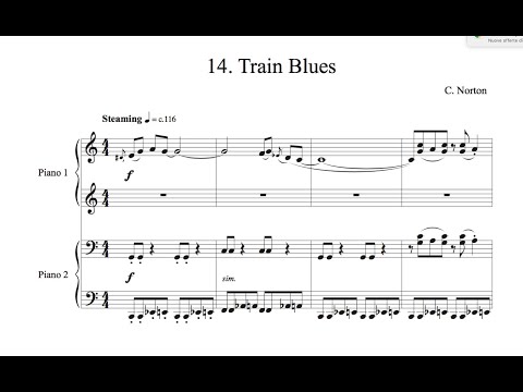 C. Norton - 14. Train Blues - Microjazz Piano duets collection 2 for piano four hands (score)