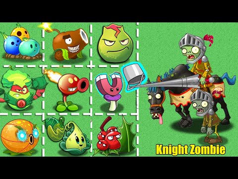 PvZ 2 Random Team Plant VS Knight Zombie & King Zombie LEVEL 10 - Which Plant Team Is Best?