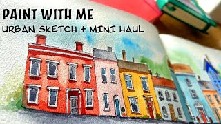 Paint With Me: Urban Watercolor Sketching + New Art Supplies!