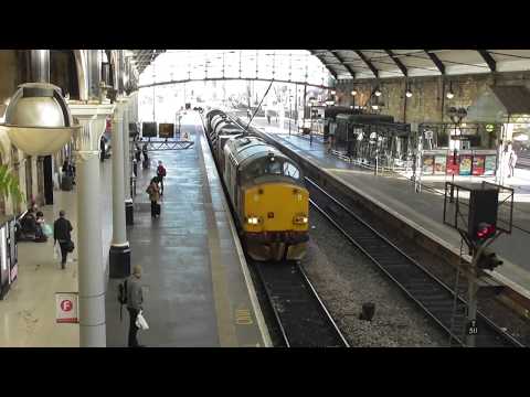 DRS Class 37s Nos  37609 & 37602 at Newcastle - Kingmoor to Tyne/Tees RHTT - 10th Nov 2017