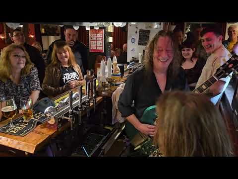 Innes Sibun behind the bar at the Southgate 2024-Feb-16