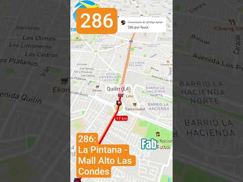 Recorrido 286 | La Pintana - Mall Alto Las Condes | Empresa Voy Santiago | Red | Santiago de Chile