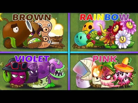 Random Plants 4 Color Team Battles - Which Team Will Win? - PvZ 2 Team Plants vs Team Plants