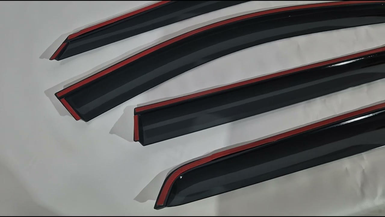 Ветровики с хромированным молдингом Niken Luxury (4 шт) Video 1