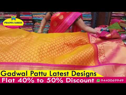 #Episode 242 Gadwal Pattu Latest Design SAREES  in  PRAGNYA SAREES | Ph:9440069949
