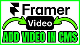 How To ADD VIDEO In CMS Framer (QUICK & EASY) 2026