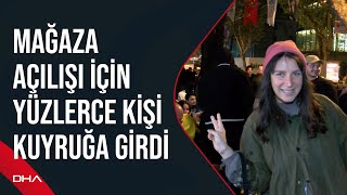 Ünlü kozmetik mağazasının açılışı için yüzlerce kişi kuyruğa girdi: Sıramı 5 bin