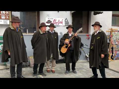 Zagreb, Croatia - Klapa Škrljak men's group singing on Old Town street corner