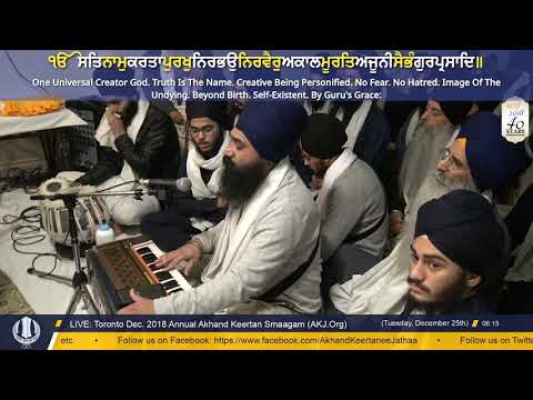 001 Toronto Dec.  2018 - Tuesday Morning - Bhai Jasdeep Singh Jee Toronto