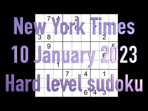 Fluke warning – see comments Sudoku solution – New York Times sudoku 10 January 2023 Hard level