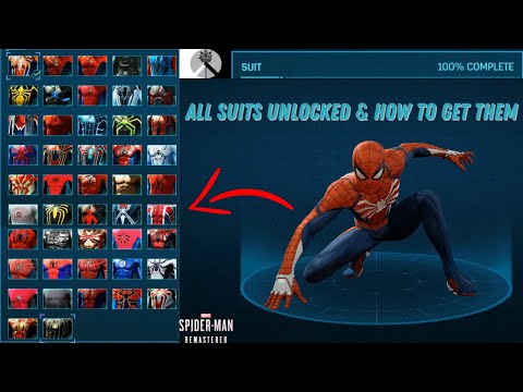 ALL 47 Suits Unlocked & How To Get them (DLC Included) in Spider-Man Remastered | LilSaintinoGaming