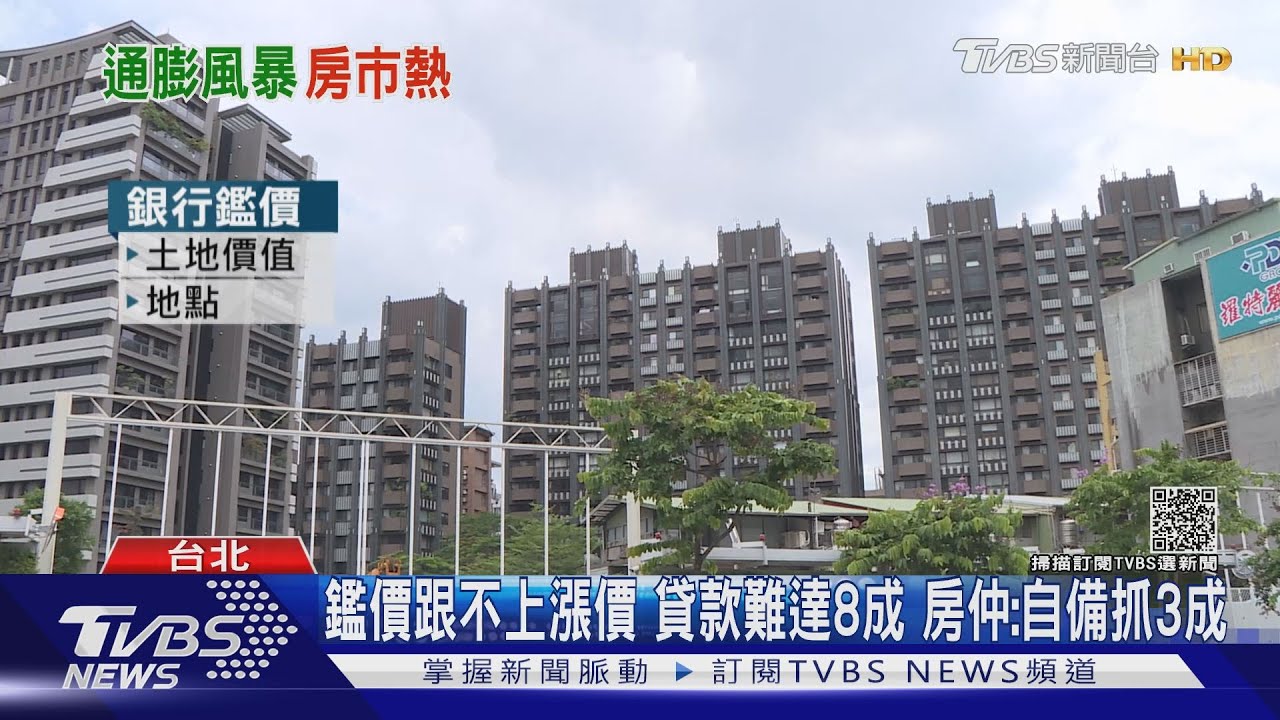 鑑價跟不上漲價貸款難達8成 房仲:自備抓3成