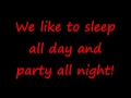 Lyrics Sean Kingston - Party All Night (Sleep All Day)