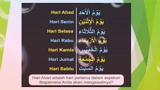 Download lagu Lagu Nama-nama hari bahasa Arab pelajaran Arabic mp3