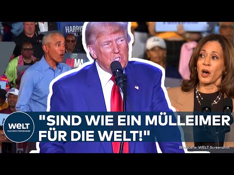 US-WAHLKAMPF: Harris "Mülleimer USA" gegen "Tyrann" Trump! Jetzt wird es richtig schmutzig!