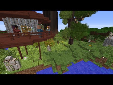 Primus Direwolf20 SMP 35 - Extra Tree'd Village on Stilts - Modded 1.7.10 Minecraft