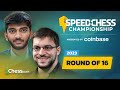 Gukesh v MVL | India #1 Battles France #2 | Speed Chess Championship 2023 Rd of 16 | !coinbase