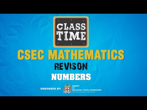 Number CSEC Mathematics Revision January 12 2021