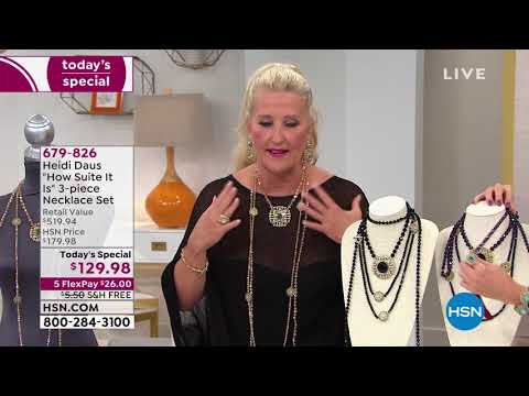 Heidi Daus "How Suite It Is" 3piece Necklace Set