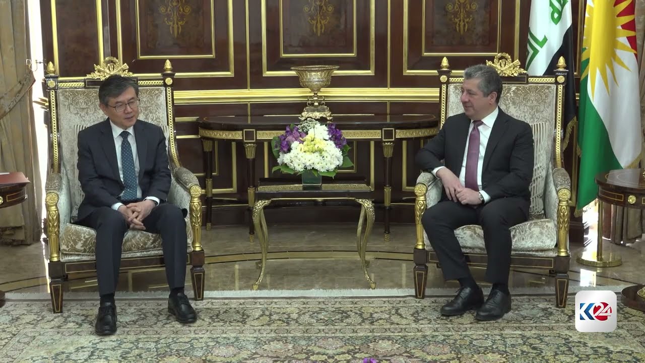 ڤیدیۆ | سەرۆکی حکومەتی هەرێمی كوردستان پێشوازی لە سینگچۆل لیم کۆنسوڵی گشتیی کۆماری کۆریا کرد