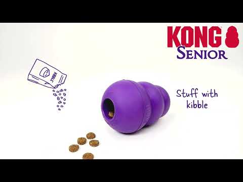 KONG Senior Dog Toy – Gentle Natural Rubber For Small Dogs (Purple, KN3)