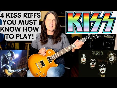 4 KISS Riffs You Must Know How To Play - Black Diamond - Deuce - Firehouse - Cold Gin