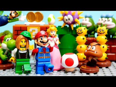 【LEGO遊び】スーパーマリオごっこ ピーチ姫を助けに行くぞ！（前編+後編）【アナケナ&カルちゃんのキッズアニメ】Super Mario