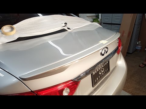 How to Install a Rear Lip Spoiler or Wing on a Infiniti Q50 & other vehicles on the rear Trunk.